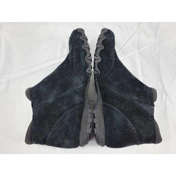 Skechers Bikers Zappiest Suede Zipper Shoes Sneakers Womens Size 6 Black 49590 - Picture 10 of 12